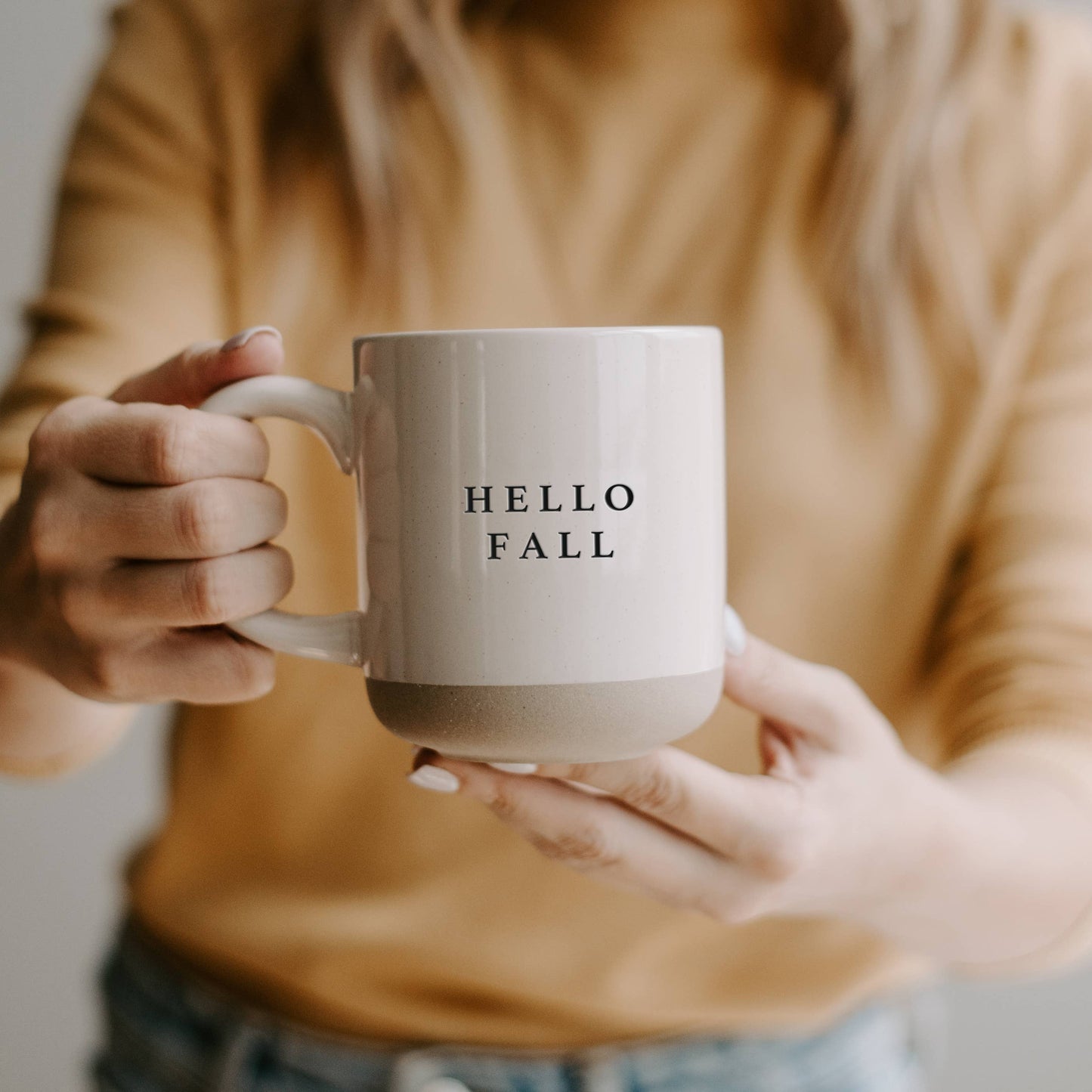 Hello Fall Stoneware Coffee Mug - Fall Decor & Gifts