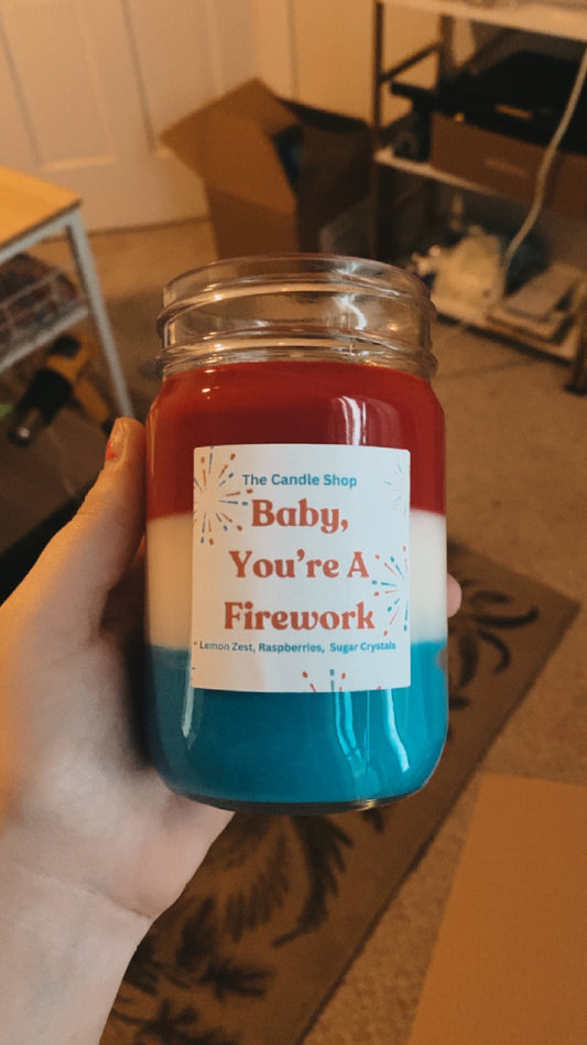 The Candle Shop- 10 ounce Baby, You're A Firework Candle