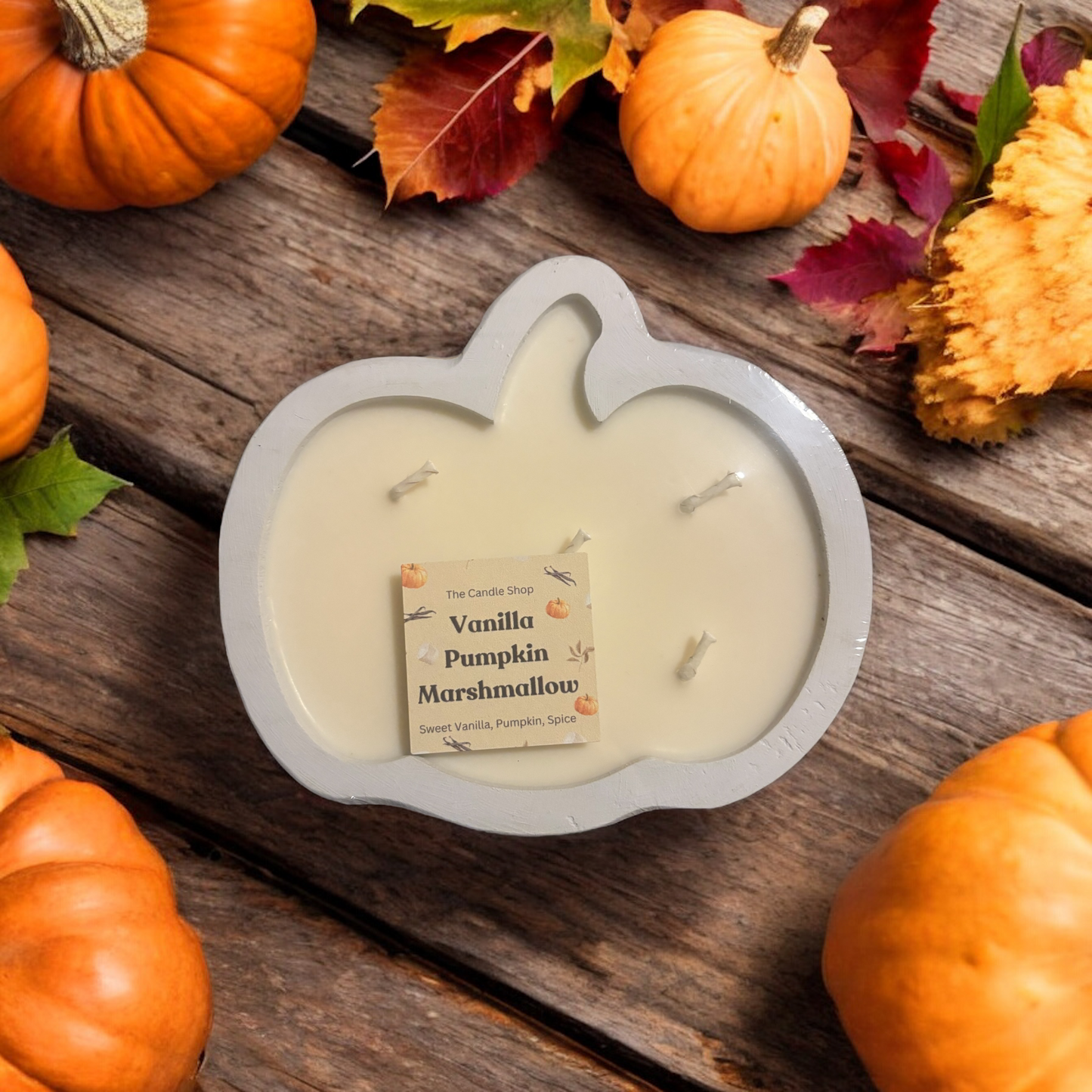 The Candle Shop- Pumpkin Shape Bowl in Vanilla Pumpkin Marshmallow